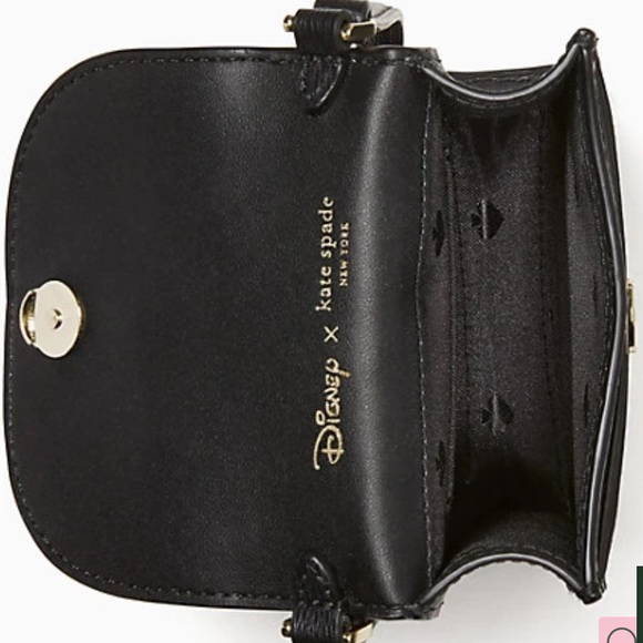 Kate Spade Minnie Mouse Disney N/S Phone Crossbody Bag Purse Black White - Picture 11 of 11